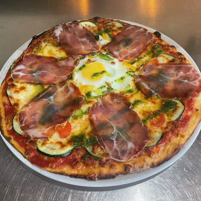 pizza La mortadella  La casa di Stéfano<br />
